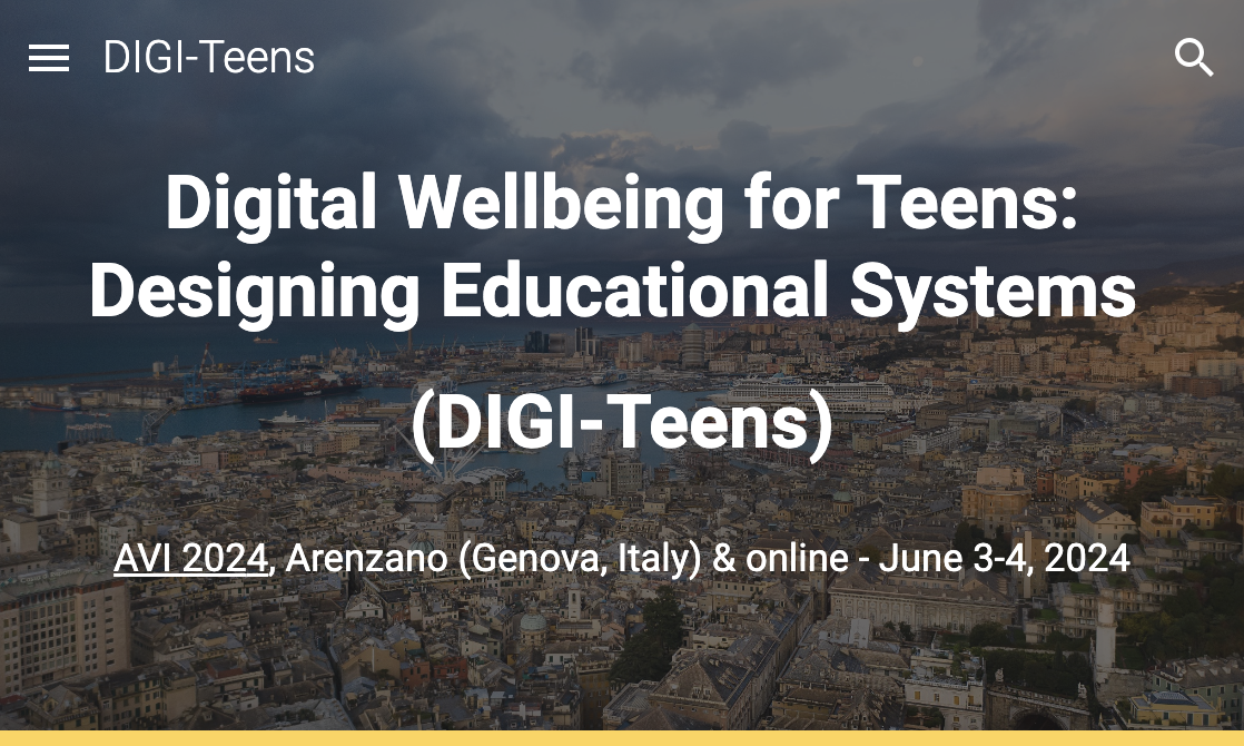 Screenshot of the DIGI-Teens workshop website