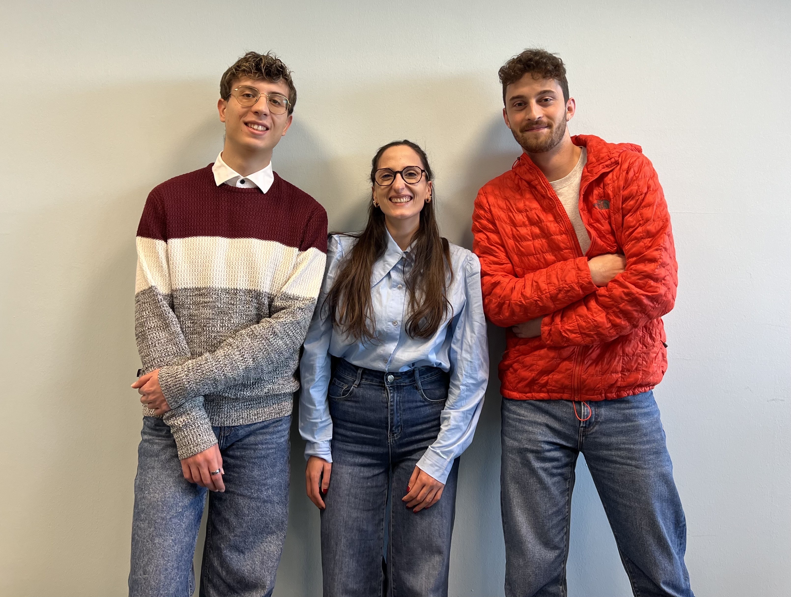 Luca, Francesca, and Rob, the new PhD students