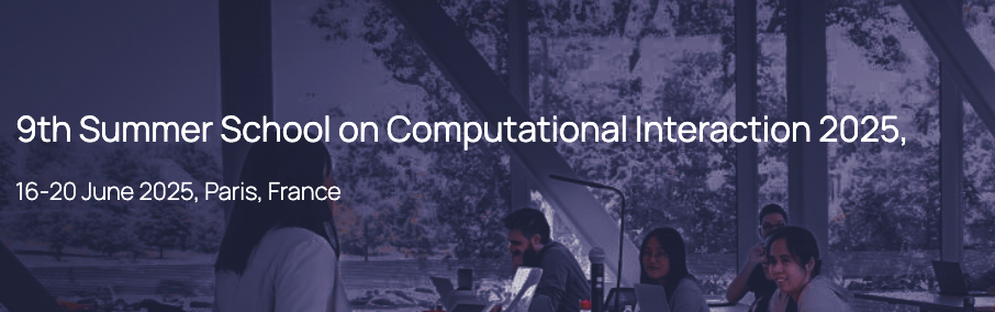 CIX 2025 summer school banner - Summer School on Computational Interaction